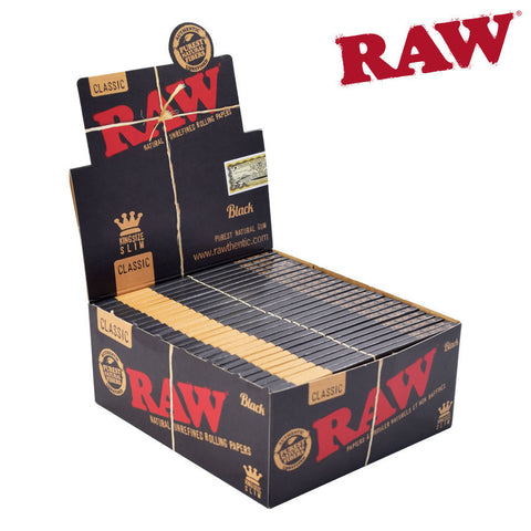 RAW BLACK KING SIZE SLIM 50 PER BOX