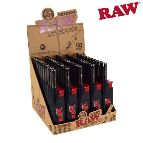 RAW EXTENDO LIGHTER 50PC