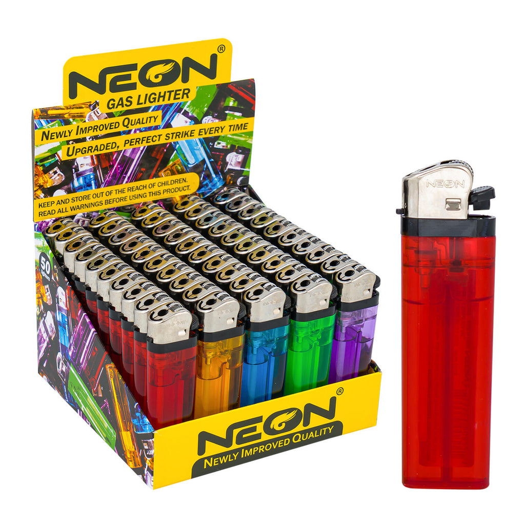 NEON GAS LIGHTER 50PC
