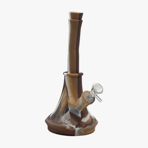10" SILICONE/GLASS BONG MIX COLOR