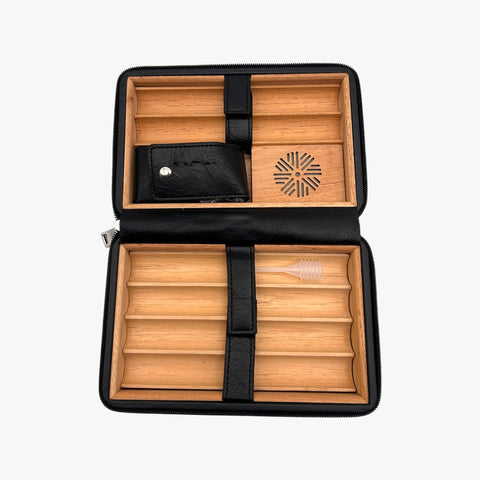 CIGAR HUMIDOR TRAVEL POUCH BLACK