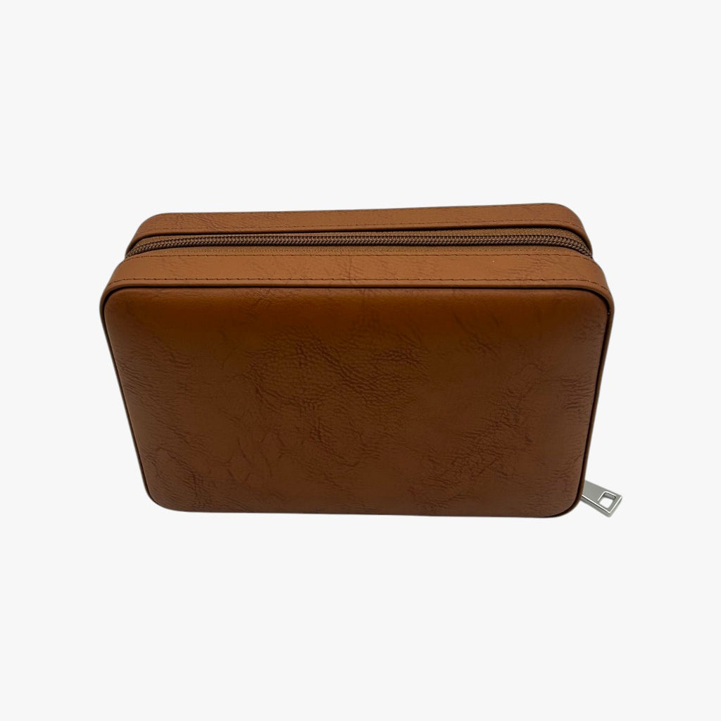 CIGAR HUMIDOR TRAVEL POUCH BROWN