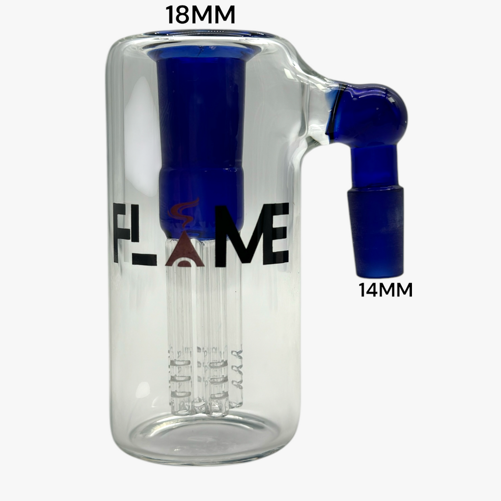 FLAME MBAC037 BLUE 14MM 90 DEGREE ASH CATCHER M-14 TO F-18