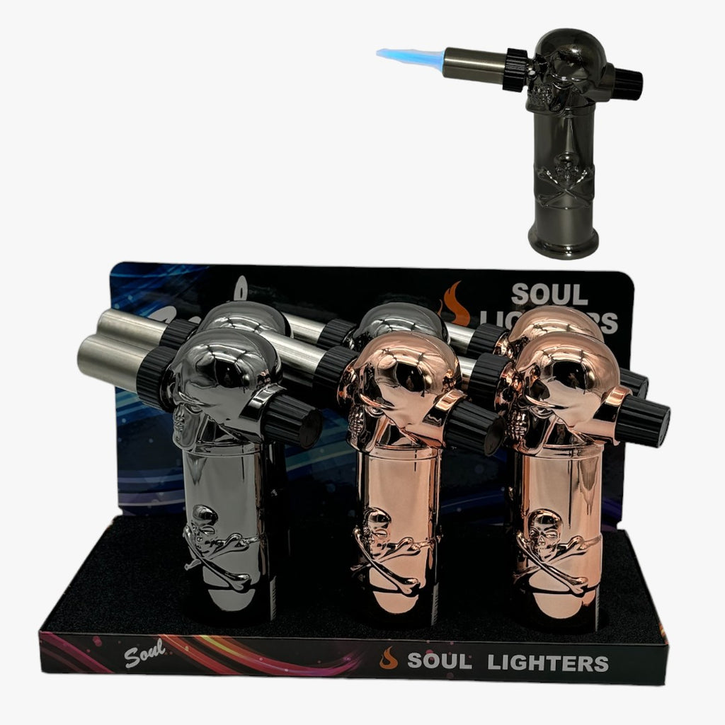 SOUL SKULL DAB TORCH - SINGLE FLAME 6 PCS PER DISPLAY