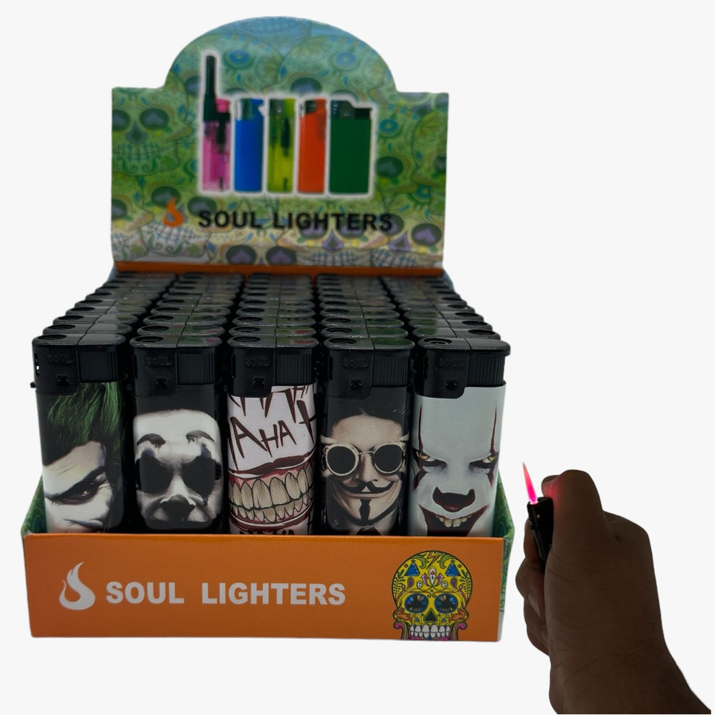 SOUL SINGLE FLAME TORCH - JOKER (202) SINGLE FLAME LIGHTER STYLE TORCH JOKER / 50 PCS PER DISPLAY