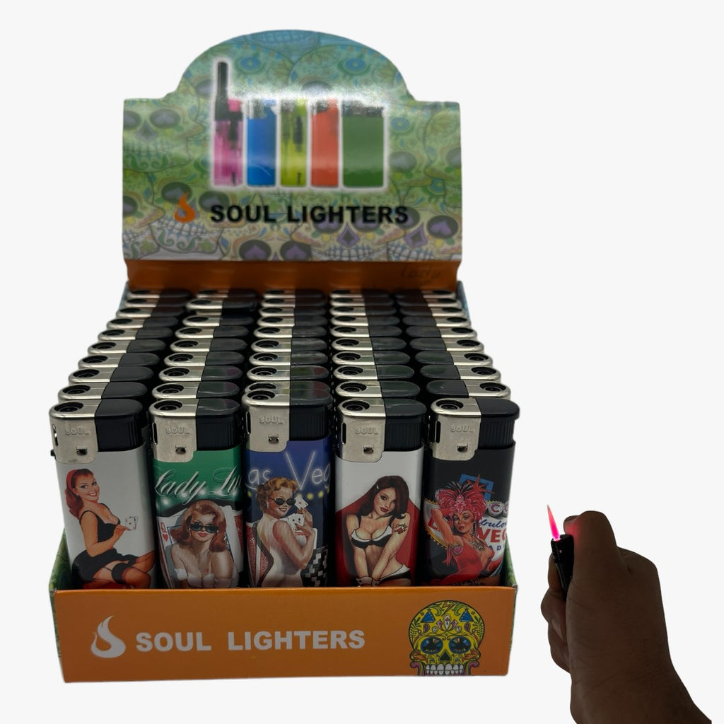 SOUL SINGLE FLAME TORCH - WOMEN CASINO (202) SINGLE FLAME LIGHTER STYLE TORCH WOMAN - CASINO