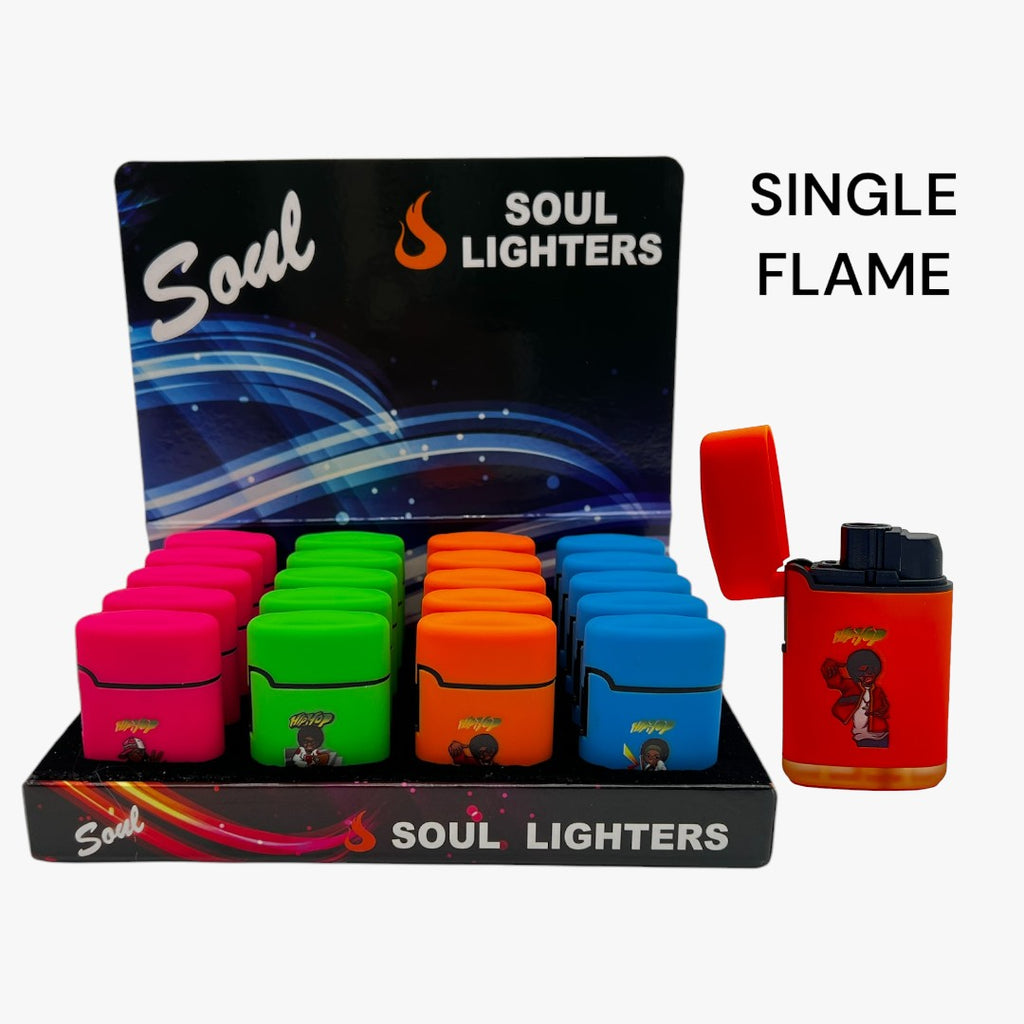 SOUL SINGLE FLAME TORCH - HIP-HOP / 20PCS PER DISPLAY