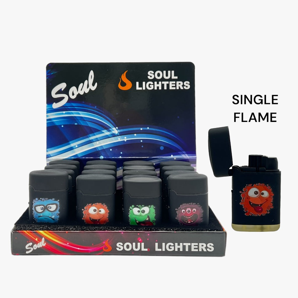 SOUL SINGLE FLAME TORCH - FUNNY / 20PCS PER DISPLAY