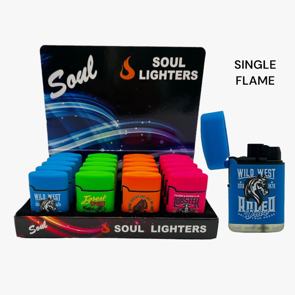 SOUL SINGLE FLAME WEST TORCH / 20PCS PER DISPLAY