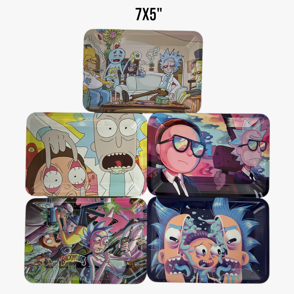 ROLLING TRAY 7X5 RICK AND MORTY PACKAGE OF 5 TRAYS