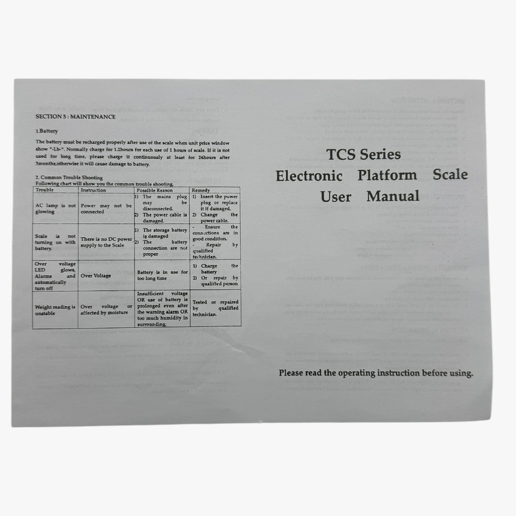 TCS SERIES ELECTRONIC PLATFORM SCALE 150KG/330LBS – Cloudi Canada