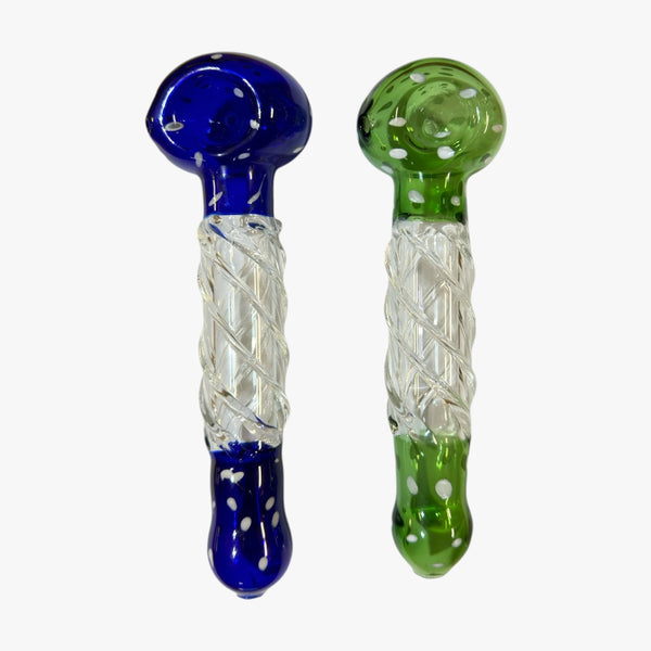 MUSHROUM GLASS PIPE 7" PACK OF 5 SAME COLOR