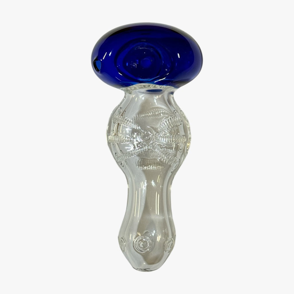 5" BLUE SPIDER GLASS PIPE