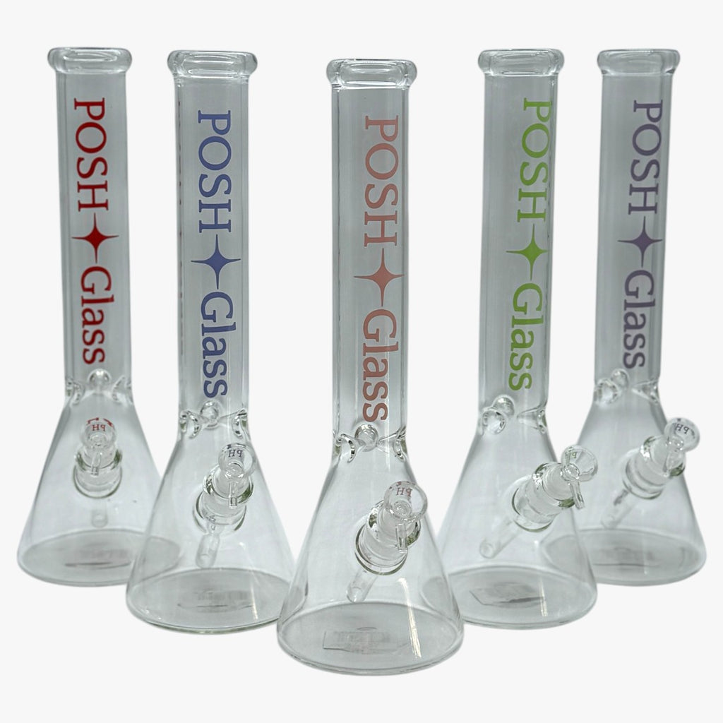 PG1003 / 16" 5MM GLASS BEAKER BONG