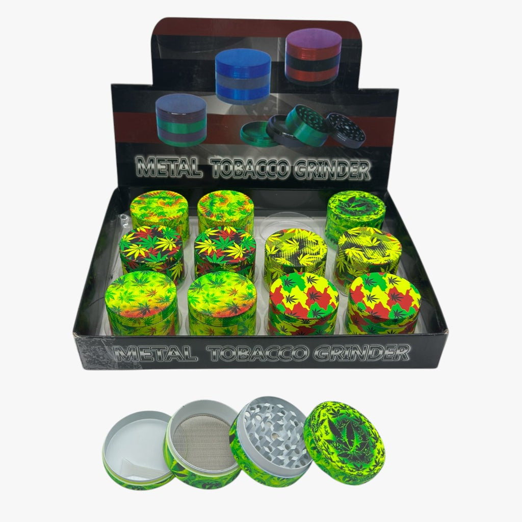 50MM 4 PART GLOW IN DARK GRINDER / CSP8036 DISPLAY OF 12