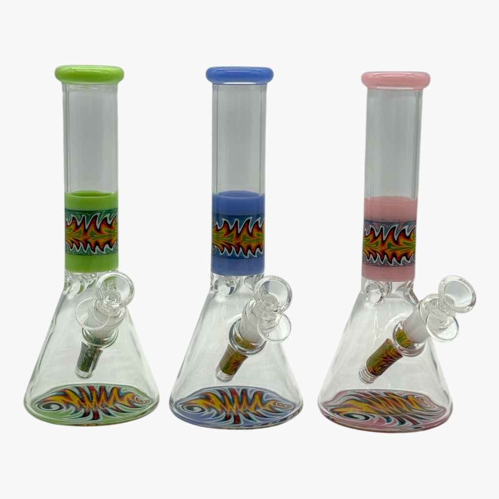 MG-85 - Color-10" Tip Glass Beaker Bong Set