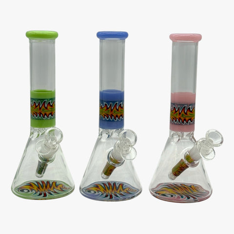 MG-85 - Color-10" Tip Glass Beaker Bong Set