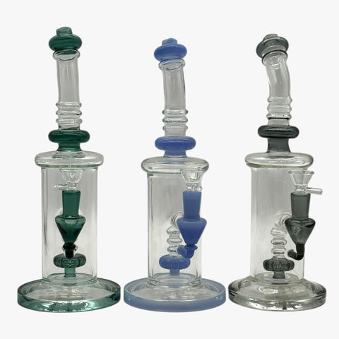 MN-36 - Tall Recycler Glass Bong Set
