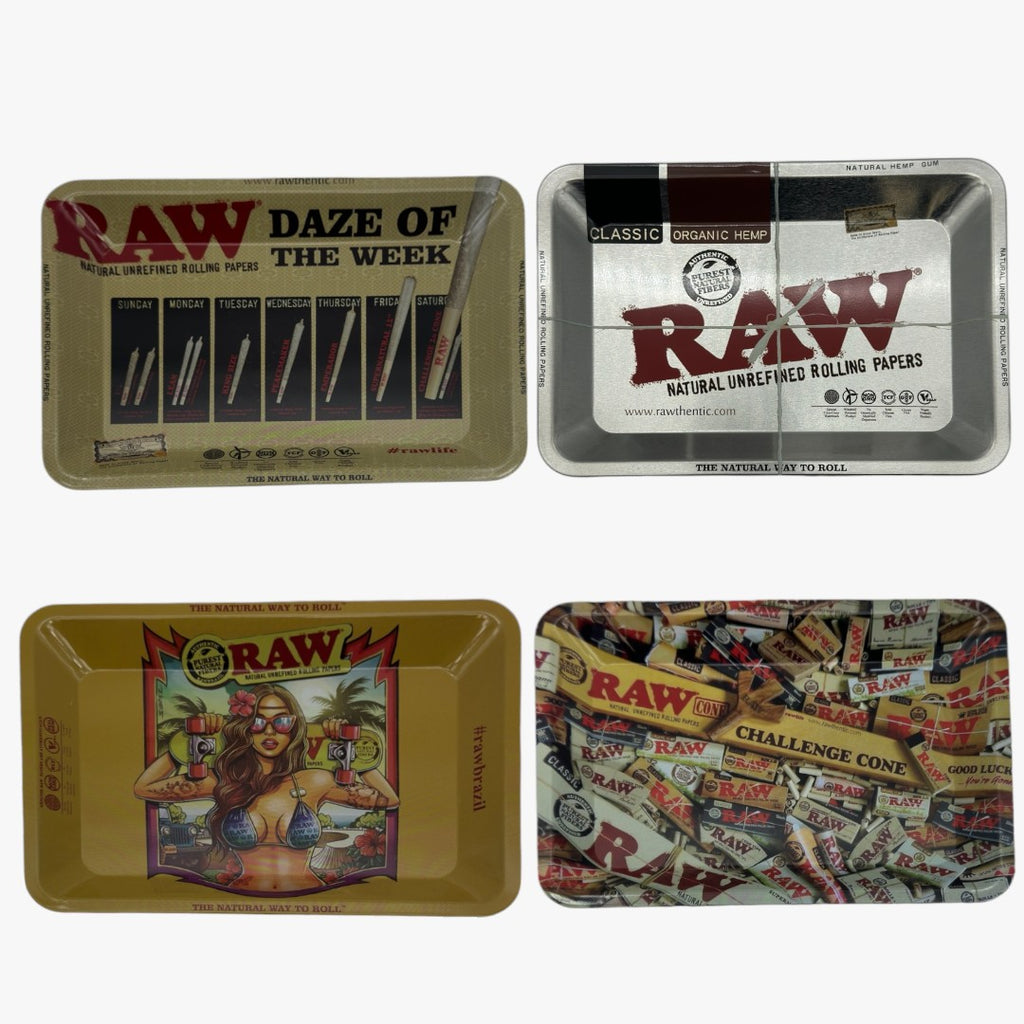 SMALL ROLLING RAW TRAY(A) 7X5" PACKAGE OF 4 TRAYS