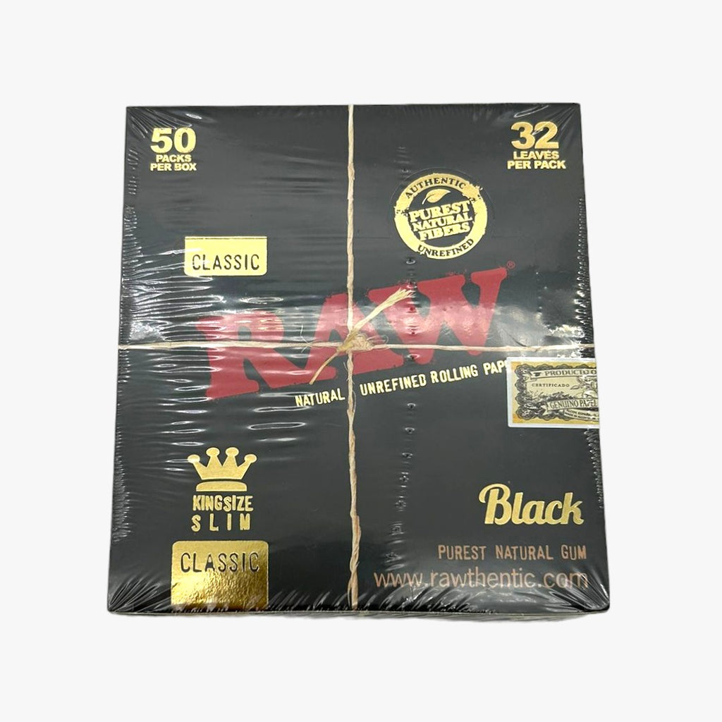 RAW BLACK KING SIZE SLIM 50 PER BOX