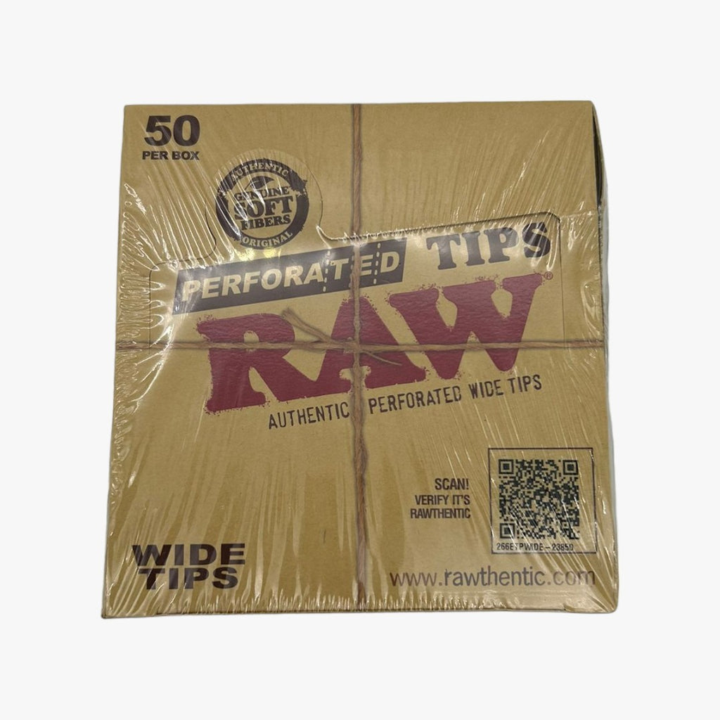 RAW PERFORATED TIPS WIDE TIPS  50PC