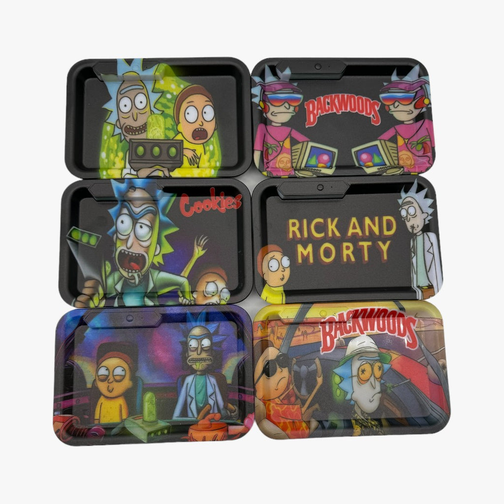 RICK AND MORTY LED ROLLING TRAY / DISPAY OF 6 PCS