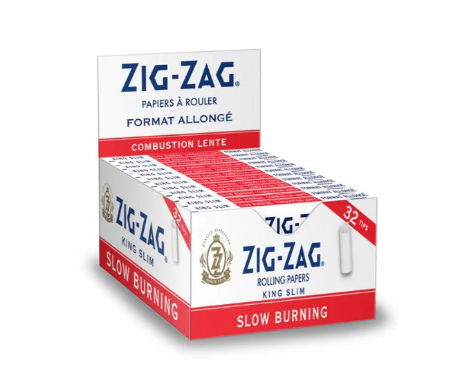ZIG ZAG KING SIZED ROLLING PAPERS (24 BOOKLETS) WITH TIPS